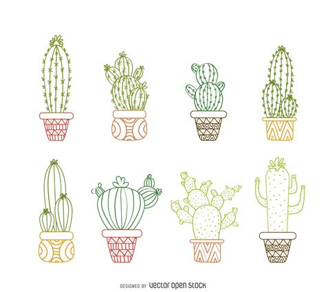 Simple Cactus Drawing at GetDrawings | Free download