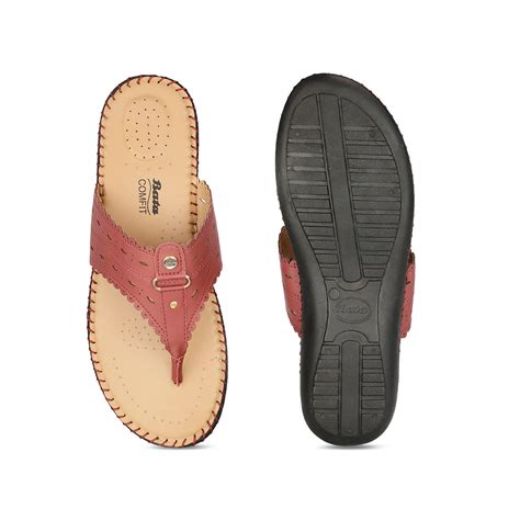 Buy Bata Comfit Women Red Open Back Sandals Online