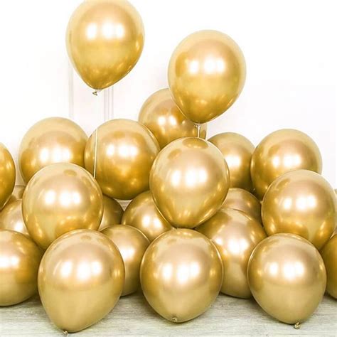 10pk 10inch Chrome Rose Gold Latex Balloons | Party Decorations