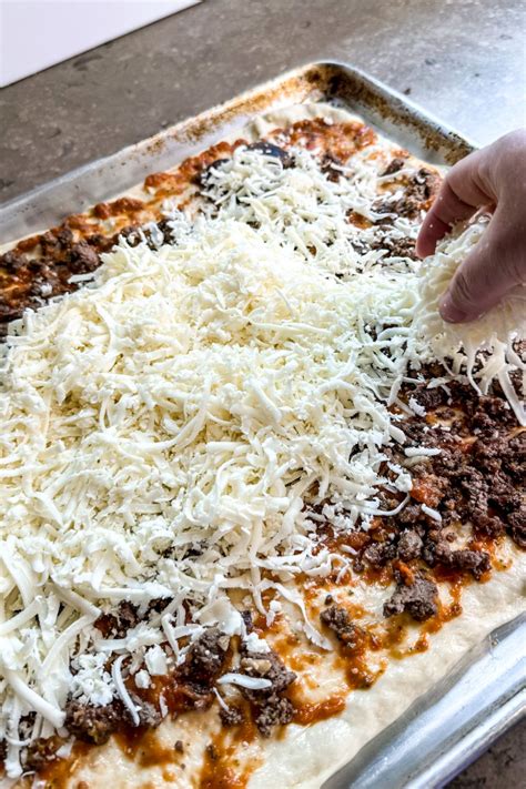 Homemade Pizza with Ground Beef - Laughing Rooster Eats