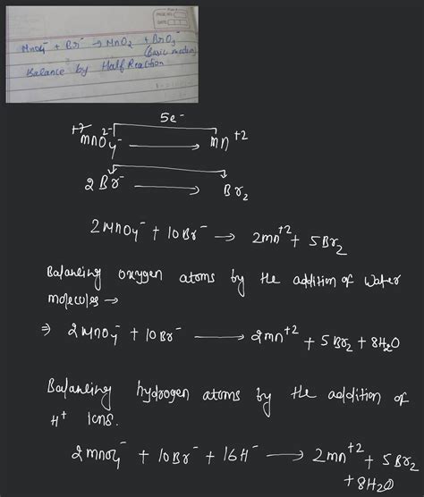 Image result for Balance H2O2 Mno4 O2 MnO2 in a Basic Medium