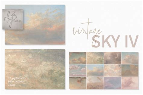 Vintage Sky Textures IV Illustration par rileybgraphics · Creative Fabrica