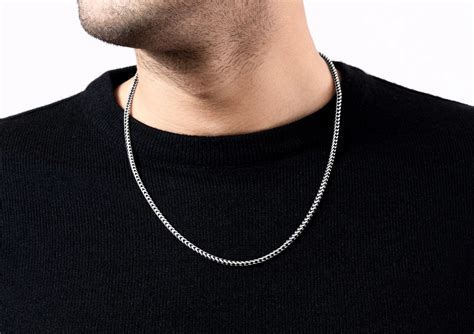 Oxidised Herringbone Chain | Sterling Silver, Rugged Finish, Durable