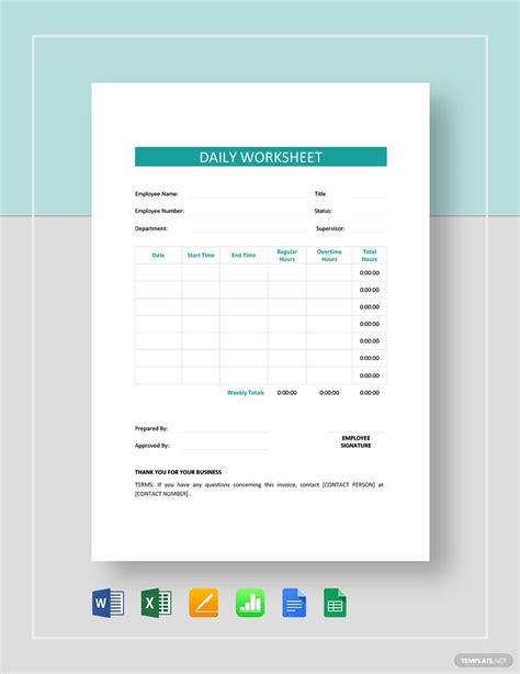 Image result for Task Worksheet Template