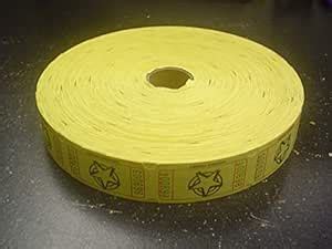 Indiana Ticket Co 2000 Yellow Star Single Roll Consecutively Numbered ...