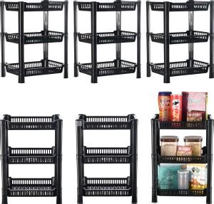 Heart Home Fruits/Vegetables Kitchen Rack Plastic Pack of 6 ...
