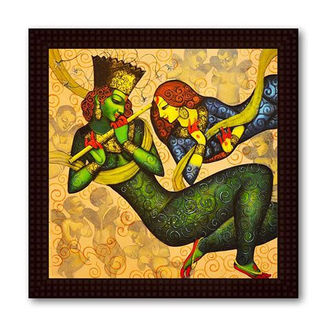 Tamatina Framed Canvas Painting - Radha Krishna - Divine Love - HD ...
