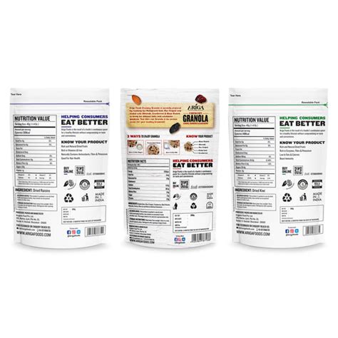 Ariga Foods Black Raisins, Granola Almonds & Dried Kiwi | Combo Pack O