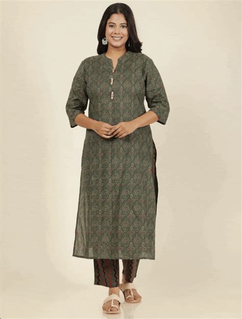 Buy Multicolor Floral Straight Soft Cotton Kurta TP1418T | Aramya