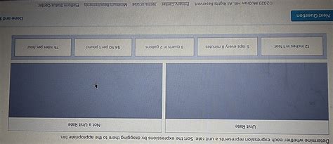 Determine whether each expression represents a unit rate. Sort the ...