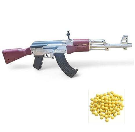 HALO NATION AK47 Blaster Gun Toy - Silver Edition AK-47 With 500 BB ...