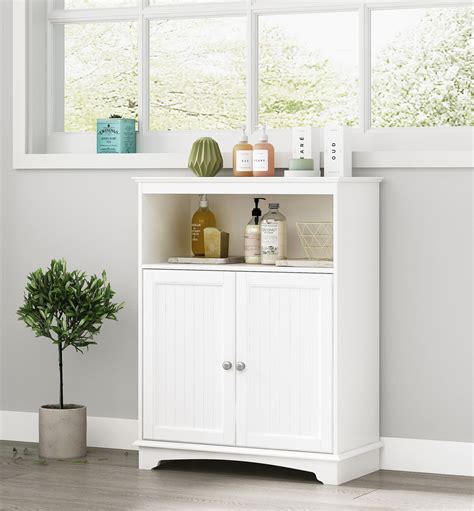 Corner Storage Floor Bathroom Cabinet With Door And Shelf White at ...