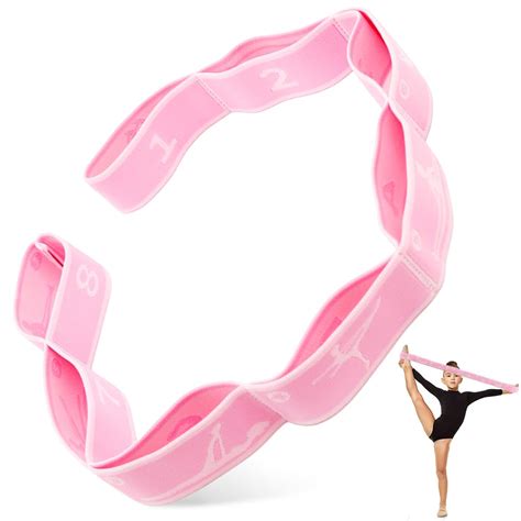 PROBEROS Silicone 8-Loop Elastic Yoga Stretching Strap for Physical ...