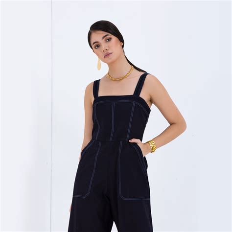 The Alexandria Navy Wide Leg Jumpsuit – THERE!