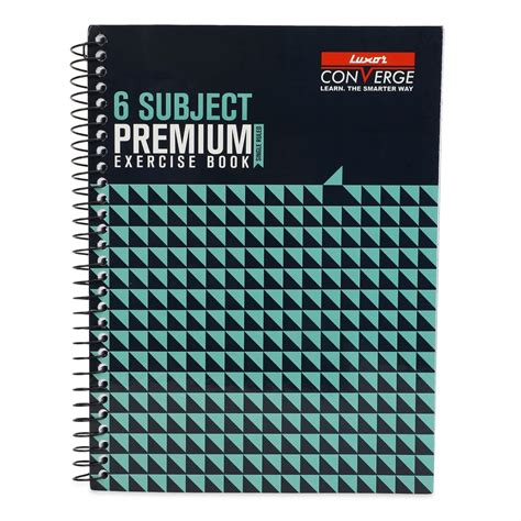 Luxor 6-Subject Premium Spiral Exercise Notebook, Single Ruled, 300 ...