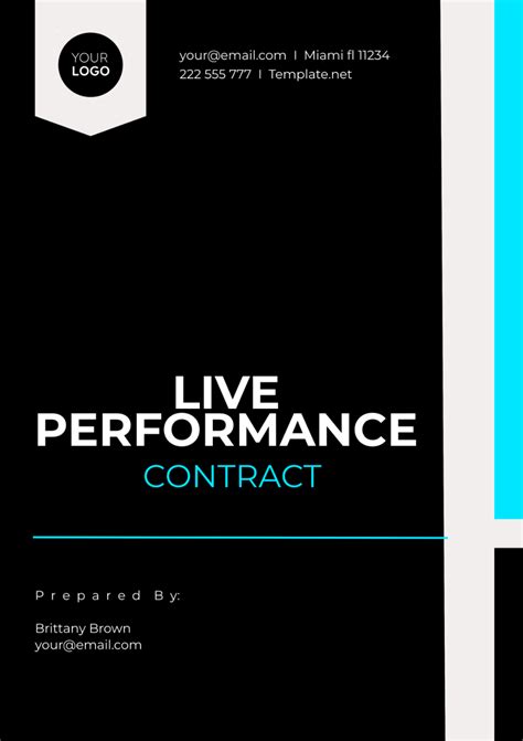 Free Live Performance Contract Template to Edit Online