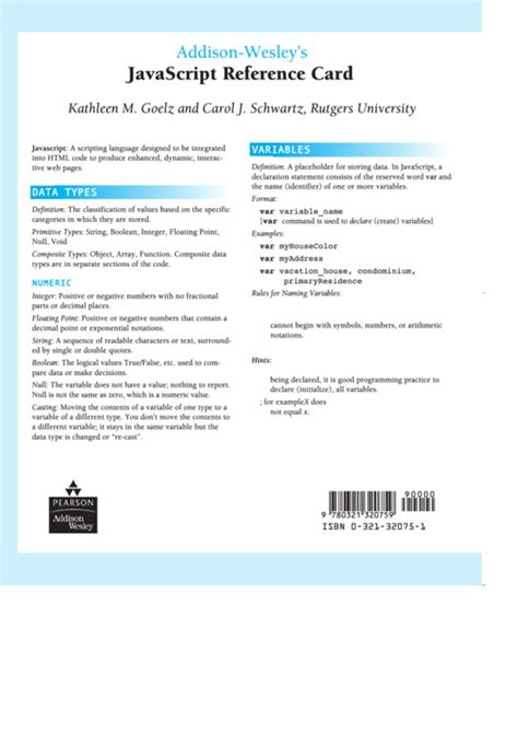 Image result for JavaScript Reference Guide PDF