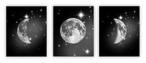 Buy Moon Phases Art Prints Moon Stars Wall Art Abstract Prints Poster ...