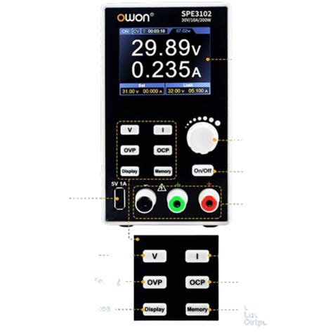 OWON SPE3102 Programmable DC Power Supply 30V 10A – Robocraze