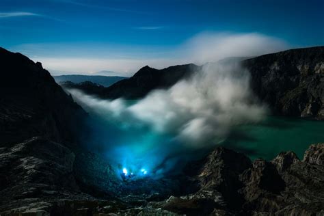 Image result for Kawah Ijen Volcano Exploding Blue Flames
