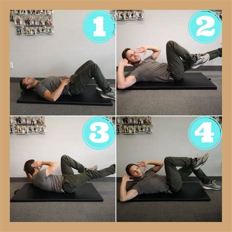 Bicycle Core Crunch Exercise - SOS Physiotherapy