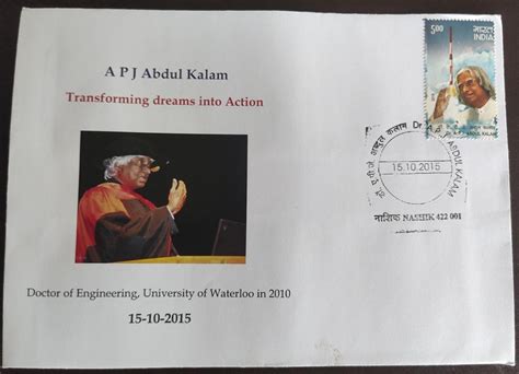 commemorative cover on life of Bharat Ratna APJ Abdul Kalam. With his ...