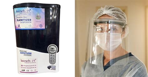 Masks, Gloves, Automatic Hand Sanitizer Dispenser And More, Kavach-19 ...