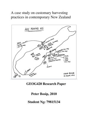 Fillable Online geog canterbury ac Geog420 Research Project Report ...