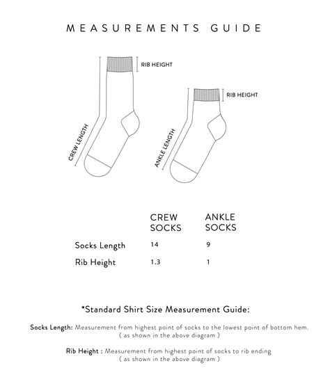 Socks Size Chart – Aetos Apparel