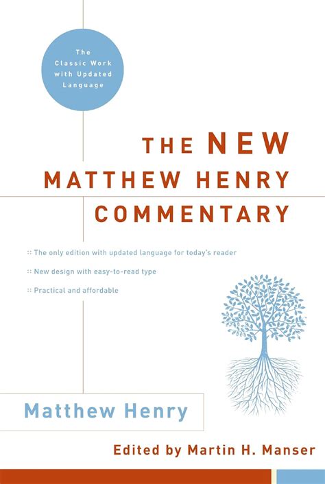 The New Matthew Henry Commentary: The Classic Work with Updated ...