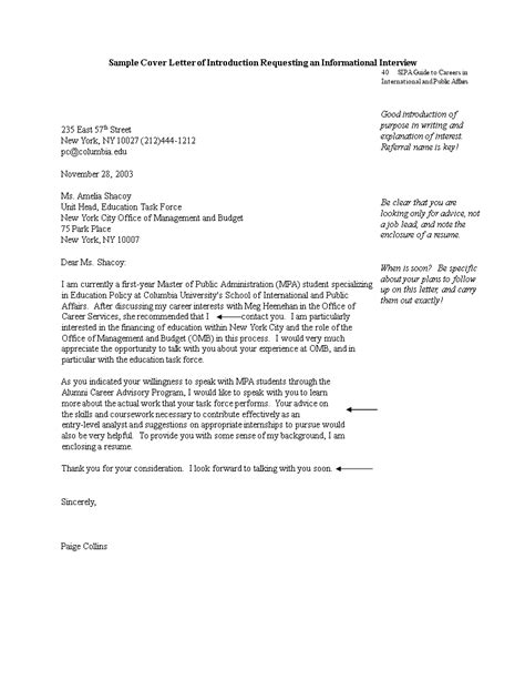 Introduction Interview Meeting Sample Letter 的图像结果