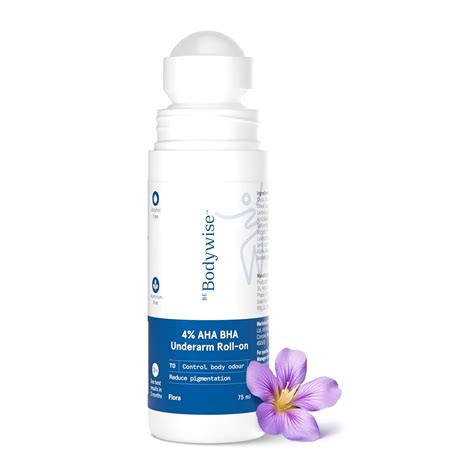 Be Bodywise 4% AHA BHA Underarm Roll On 75ml | 2% Lactic, 1% Mandelic ...