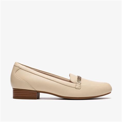 Womens Juliet Mia Cream Leather Slip-Ons | Clarks