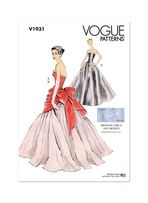Vogue Patterns V1931 Misses' Vintage Ballgown - Sewdirect