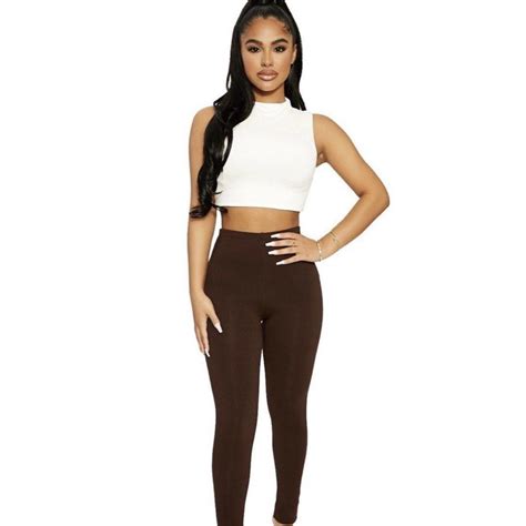 Naked wardrobe brown legging - Depop