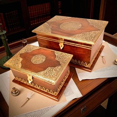 Combo of 2 Wooden Jewelry & Storage Boxes (12 & 9 Inch) – Handcrafted ...