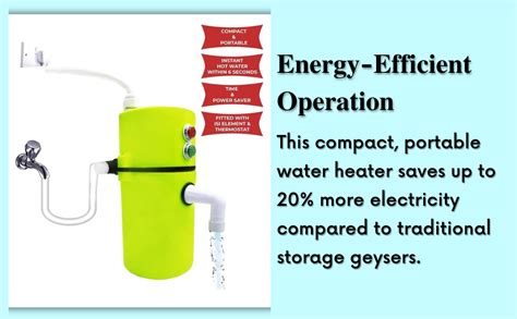 Buy Drumstone (15 YEARS WARRANTY) Mini Portable Instant Water Geyser ...