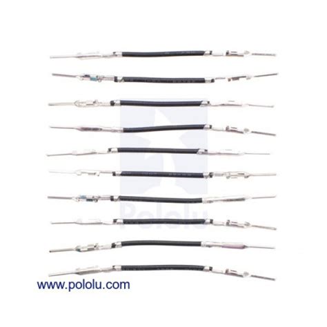 Wires with Pre-Crimped Terminals 10-Pack M-M 1" Black at MG Super Labs ...