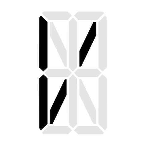 Einfache Illustration eines digitalen Buchstabens oder Symbols ...
