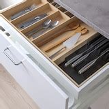 UPPDATERA cutlery tray/tray with knife rack, light bamboo, 72x50 cm ...