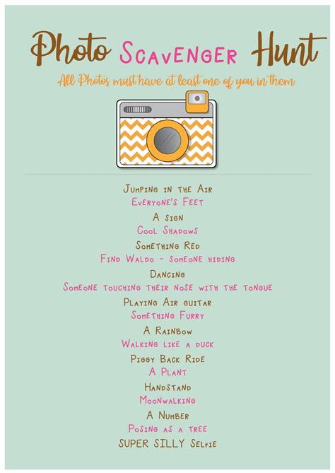 Funny Scavenger Hunt Ideas, Picture Scavenger Hunts, Backyard Scavenger ...