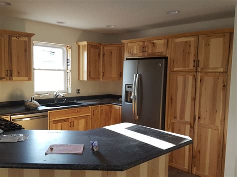 Rustic Hickory Cabinets with GE Slate Appliances