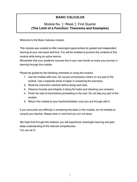 Image result for Basic Calculus Module