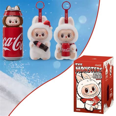 لعبة لابوبو كوكاكولا مونستر المحشوة بشخصيات عشوائية مع حلقة للتعليق