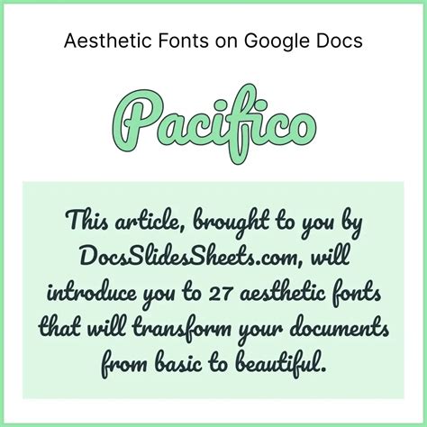 27 Most Aesthetic Fonts on Google Docs (With Screenshots)