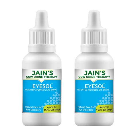Eyesol - Ayurvedic Eye Drops - 10ml - Pack of 2 bottles – Jain's Cow ...
