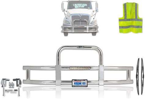 Buy KOZAK CHROME Grille Deer Moose Brush Bumper Guard with Built in 16 ...