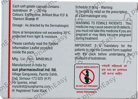 Sotret 20 MG Capsule (10): Uses, Side Effects, Price & Dosage | PharmEasy