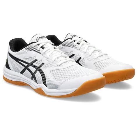 Asics Upcourt 5 Badminton Shoes ( White/Safety Yellow) – Sportswing.in