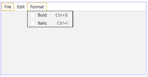 How to Create a Menu in Java 的图像结果